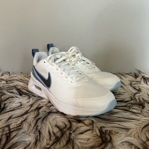 Nike Air Max White and Navy Sneakers